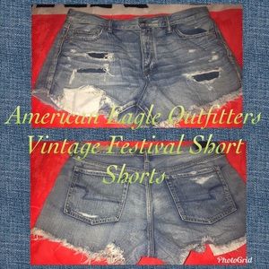 HIGH-WAISTED DENIM FESTIVAL MIDI SHORT SIZE 16
